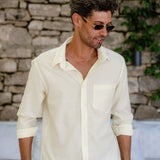 Lemon Stripe Men's Long Sleeve Shirt