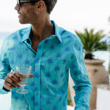 Ocean Drive Mens' Cotton Shirt in Blue