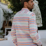 Aztec Groove Mens's Long Sleeve Shirt in Multi-colour