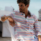 Aztec Groove Mens's Long Sleeve Shirt in Multi-colour