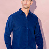 Corduroy Mens' Organic Cotton Shirt in New Navy