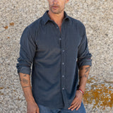Corduroy Mens' Organic Cotton Shirt in Charcoal