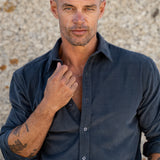 Corduroy Mens' Organic Cotton Shirt in Charcoal