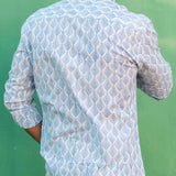 Good Vibrations Mens' Cotton Shirt in Blue