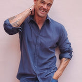 Corduroy Mens' Organic Cotton Shirt in Charcoal