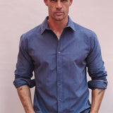 Corduroy Mens' Organic Cotton Shirt in Charcoal