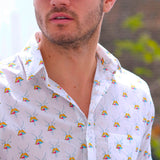 Kiss Story Mens' Cotton Shirt in White