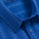Lucked Up Mens' Cotton shirt in Blue