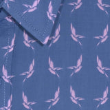 Flight Mode Mens' Organic Cotton Shirt in Dusky Blue