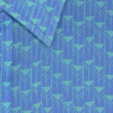 Electro Beat Men's Organic Cotton Shirt in Mid Blue