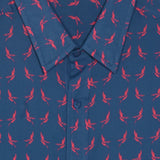 Flight Mode Mens' Organic Cotton Shirt in Navy Blue
