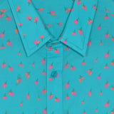 Chilli Blaze Men's Organic Cotton Shirt in Aqua Green