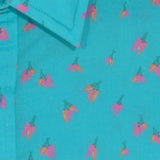 Chilli Blaze Men's Organic Cotton Shirt in Aqua Green