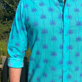 Ocean Drive Mens' Cotton Shirt in Blue
