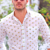 Kiss Story Mens' Cotton Shirt in White