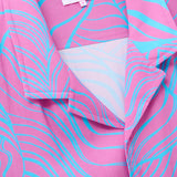 Stripes Mens' Short Sleeve Shirt in Pink & Blue