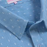 Sky Dots Mens' Cotton shirt in Blue