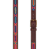 Tulum Mens' Leather Braided Belt in Brown