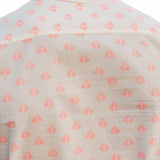 Tulsi Mens' Cotton Shirt in White and Coral