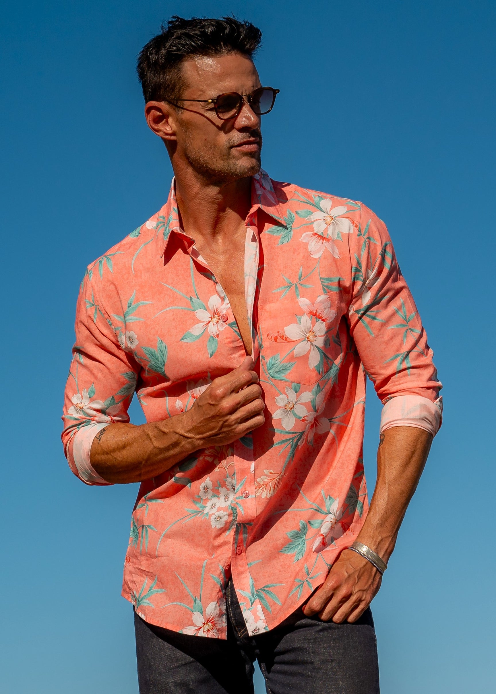 Solace Men's Frangipani Button up Shirt main image 0