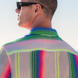 Electric Stripe Mens' Shirt in White and Multi