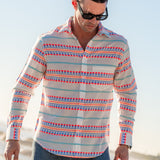 Aztec Groove Mens's Long Sleeve Shirt in Multi-colour