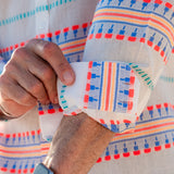 Aztec Groove Mens's Long Sleeve Shirt in Multi-colour