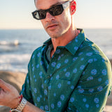 Shiny Disco Balls Mens' Cotton Shirt in Charcoal
