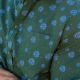 Shiny Disco Balls Mens' Cotton Shirt in Charcoal