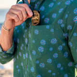 Shiny Disco Balls Mens' Cotton Shirt in Charcoal
