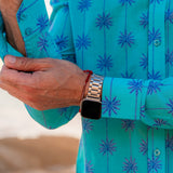 Ocean Drive Mens' Cotton Shirt in Blue