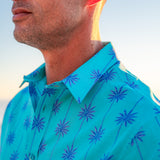Ocean Drive Mens' Cotton Shirt in Blue