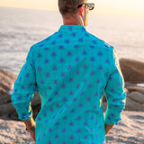 Ocean Drive Mens' Cotton Shirt in Blue