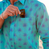Ocean Drive Mens' Cotton Shirt in Blue
