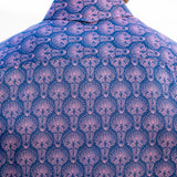Lotus Eater Mens' Cotton Shirt in Blue & Pink