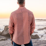 ZigA ZagA Mens' Cotton mix Shirt in Peach