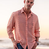 ZigA ZagA Mens' Cotton mix Shirt in Peach