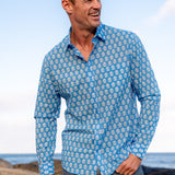 Pushkar Blue Mens' Cotton Organic Shirt