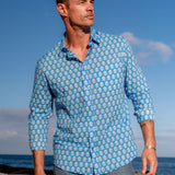Pushkar Blue Mens' Cotton Organic Shirt