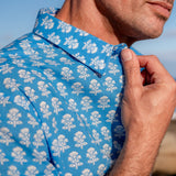 Pushkar Blue Mens' Cotton Organic Shirt