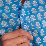 Pushkar Blue Mens' Cotton Organic Shirt