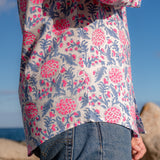 Vernon's Wonderland Mens' Cotton Shirt in Blue & Pink