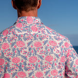 Vernon's Wonderland Mens' Cotton Shirt in Blue & Pink