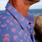 Sunrise Lotus Mens' Organic Cotton Shirt in Violet & Pink