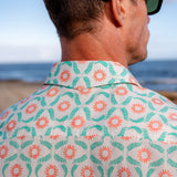 Jaipur Grove Mens' Cotton Shirt in Green & Pink