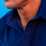 Corduroy Mens' Organic Cotton Shirt in New Navy