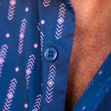 Desert Frequency Mens' Organic Cotton Shirt in Navy