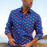 Dusk Till Dawn Mens' Cotton Organic Shirt in Blue