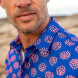 Dusk Till Dawn Mens' Cotton Organic Shirt in Blue
