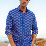 Dusk Till Dawn Mens' Cotton Organic Shirt in Blue